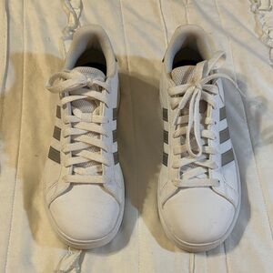 adidas Women's White and Gray Sneakers
